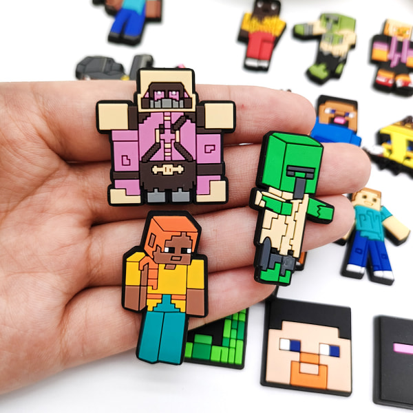 20PCS Croc Charms Minecraft Sko Dekorasjon Tegneserie Tilbehør