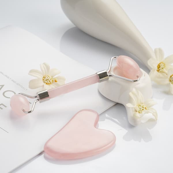 Jade Roller & Gua Sha, Ansiktsrulle, Hudvårdsrulle för ansiktet