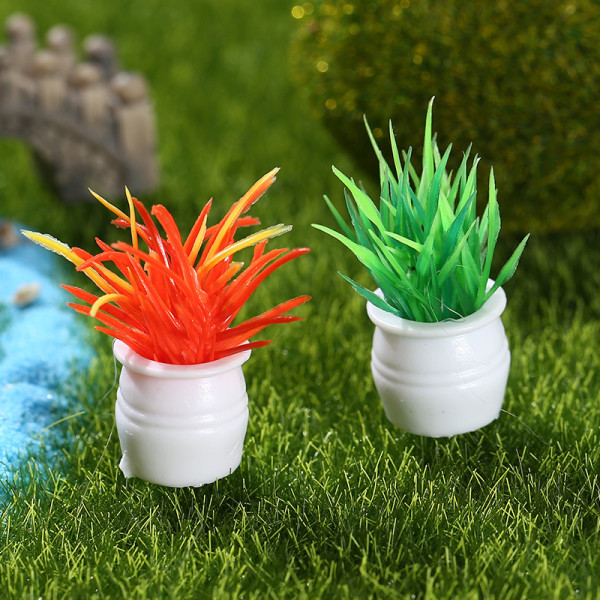 3-5 cm simulert potte engros mini plante modell ferdig runde kunst landskap mikro landskap ornamenter (4 stk)
