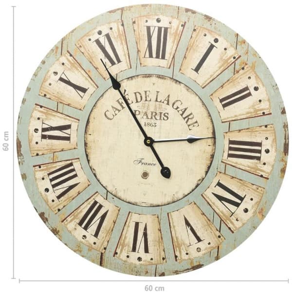 Seinän kello Monivärinen 60 cm MDF
