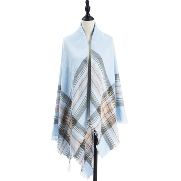 Dametørklæde, Klassisk Ternet Blødt Tartan Tørklæde Wrap, Langt Stort Sh
