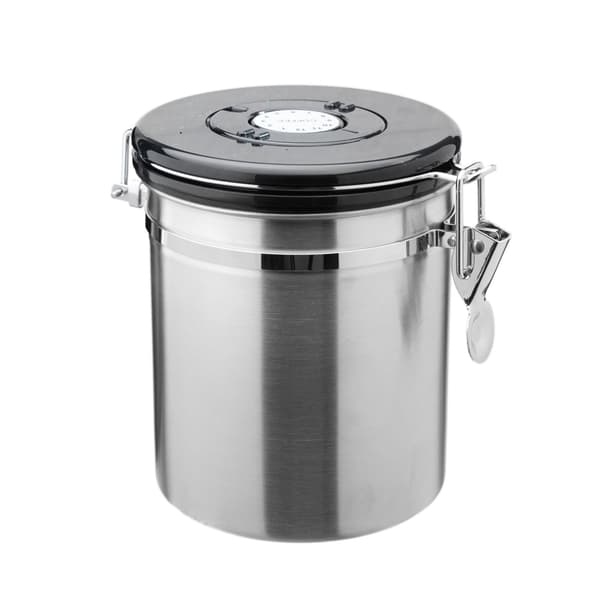 Kaffeboks - Rustfritt stål, lufttett kaffeoppbevaringsbeholder