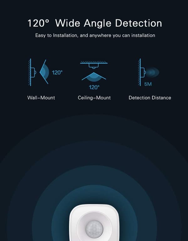 Smart Life WiFi Smart Home Trådløs Bevegelsessensor