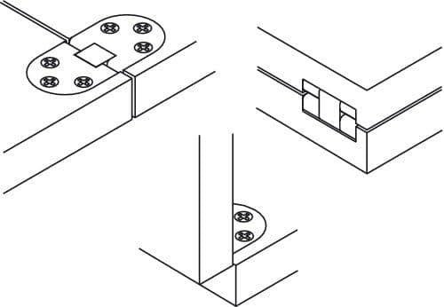 Folding Table Hinges - For Kitchen Tables, Sewing Machines, Offic