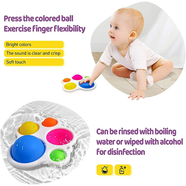 Fidget-leksaker, barn anti stress fidget leksak silikon leksak tillfredsställande