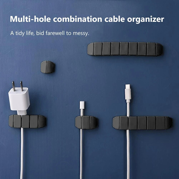 5 stk. Silikonkabelarrangør USB-kabelvikling Fleksibel kabelmann
