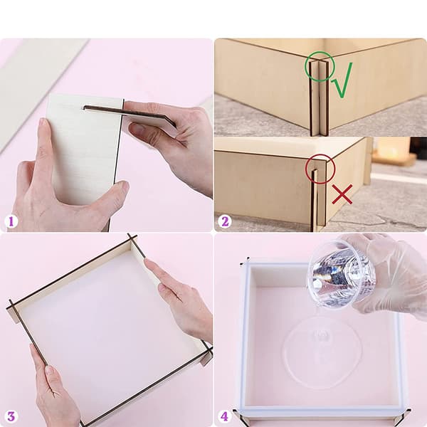 DIY geometrisk tredimensionell hexagonal hartsform, silikonhartsform