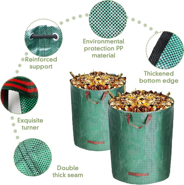2x 300L repeämättömät puutarhajätesäkit