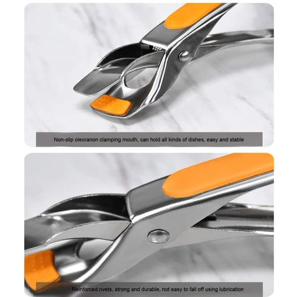 Antiskållningsklämma Multifunktionella Köksmatstänger (Orange)