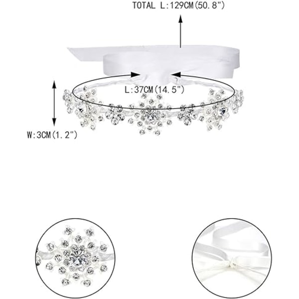 Legering Inlagda Rhinestone Hårband Hårband Huvudbonad Österrikisk Kristall Bröllop Snöflinga Blomster Hårband Klar (Silver)