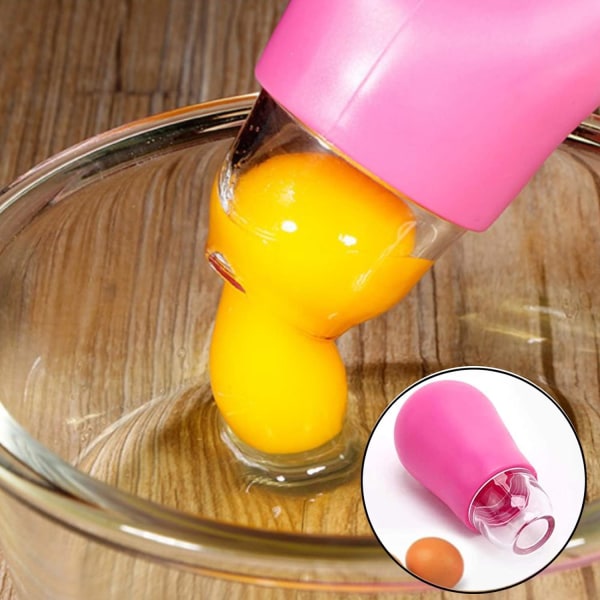 Äggula Separator Silikon Äggdelare Bärbar Äggula Vit S