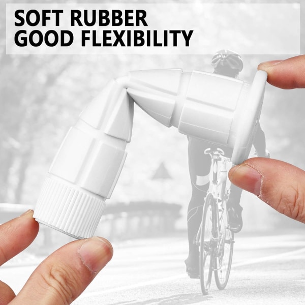 1 par gummihandtag för cykelstyre, ergonomiska cykelhandtag i mjukt halkfritt gummi för cykelstyre (vit)