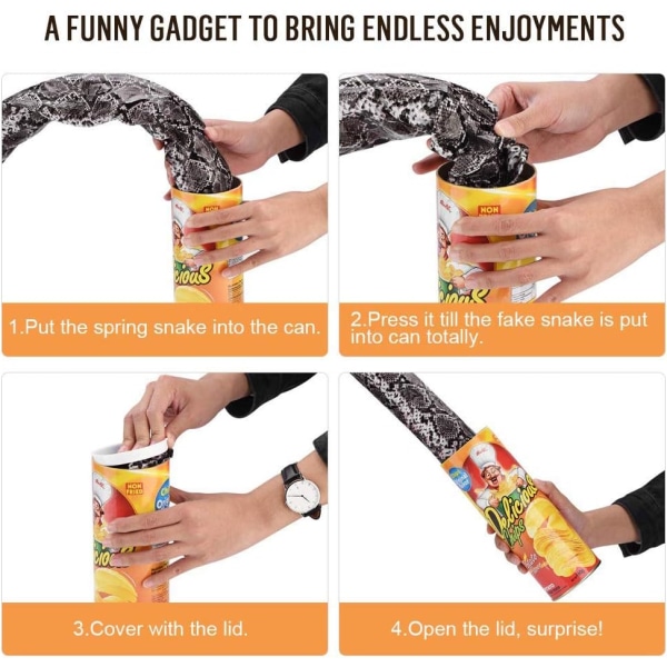 Prank Toys Potatischips Orm Lurig Leksak Rolig Skämt Hopp Pop Out