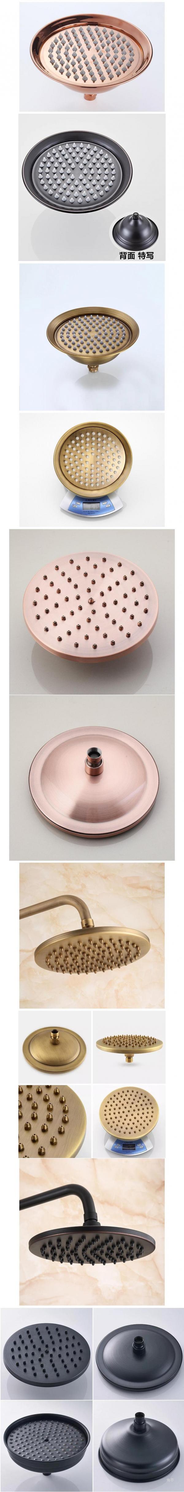 Koppar Duschhuvud 20cm (8 Tum) Diameter Högtryck Fast Dusch
