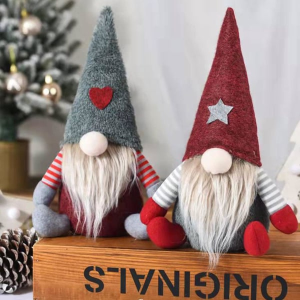 2stk Plysj Christmas GNOME - Christmas Gnomes Decorations Home, P