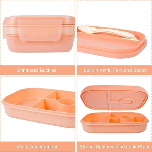 1 stk madkasse - 1900mL Bento Box til børn og voksne Bento Box med C
