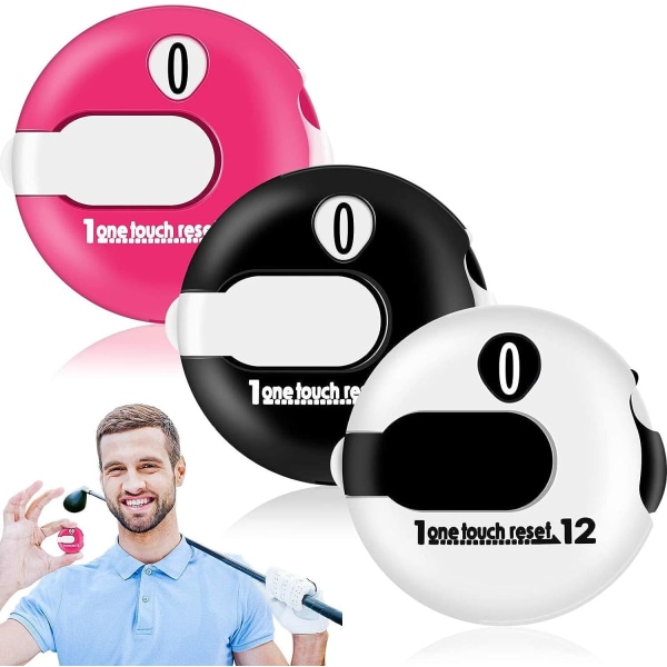 Golf Score Counter Mini Golf Stroke Counter Et-knaps Nulstilling og