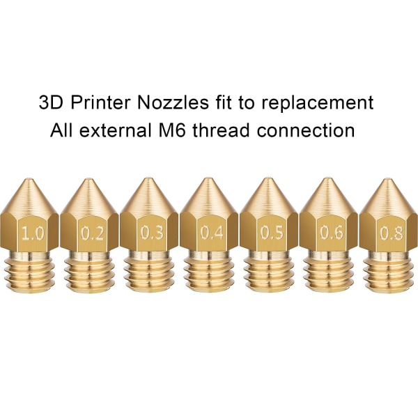 16 stk. MK8 3D-printer dyse til Makerbot Creality CR