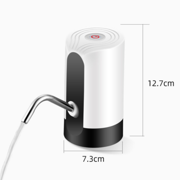 Vit automatisk vattendispenser, USB-laddning bärbar elektrisk d