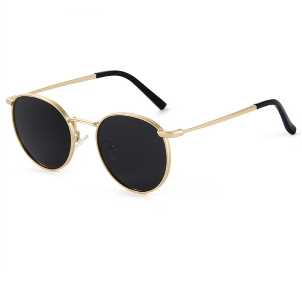 Vintage runde solbriller til mænd og kvinder (guld stel 2 pakke)