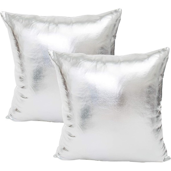 Enfärgad blank polyester och chiffong kuddfodral
