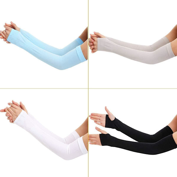 Unisex Arm Warmers, Skyddande Arm Sleeves, UV-skydd, 4 Par