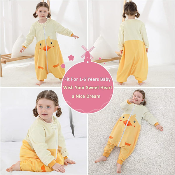 Baby Sleeping Bag Sack Long Sleeve with Feet Winter Swaddle Weara