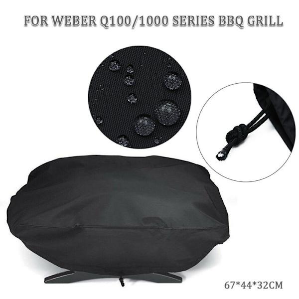 210D deksel for Weber Q1200 og 1000 gassgriller, passer til Q1200, Q1400