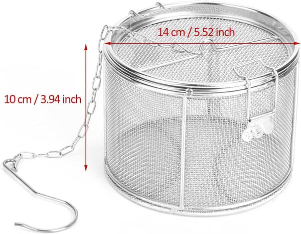 304 rustfrit stål halogen kurv kurv, te kugle krydderi fil