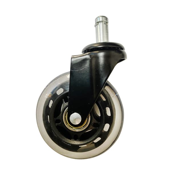 3 tommer PU Universal Hjul Circlip Caster Sort Stærk Belastning