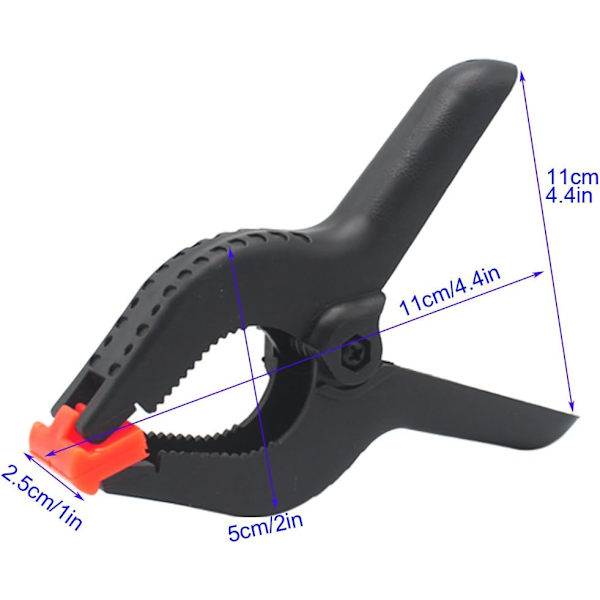 4 st 4,5 tums klämmor Universal Clips för Studio Papper Muslin Bac