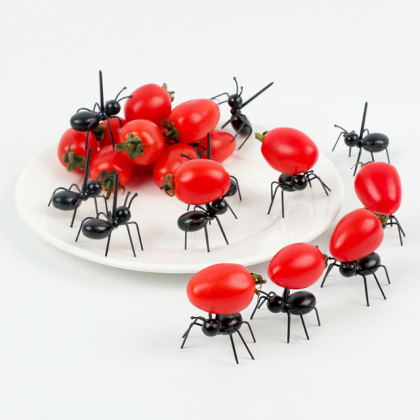 Muurahaishammastikut hedelmäjälkiruokahaarukka (12 kpl) – Uudelleenkäytettävä muurahaisruokavali