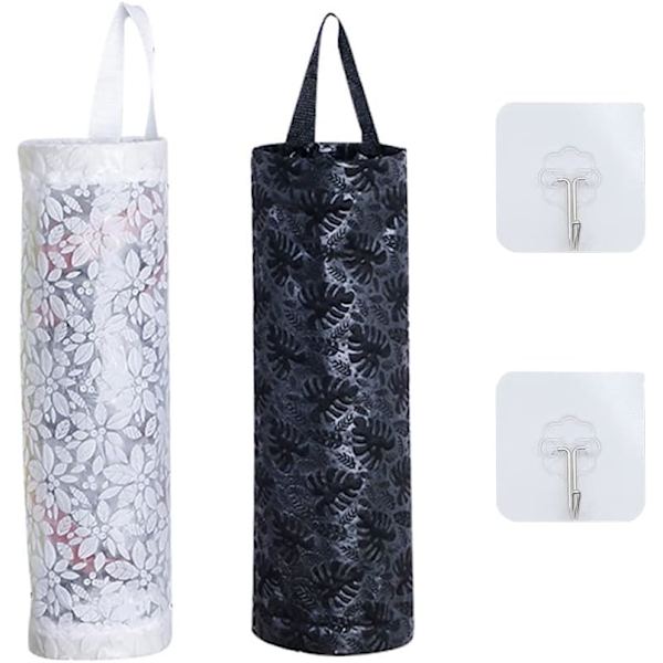 Plastpåshållare, Vattentät Tvättbar, Hopvikbar, 2 Stycken, Vit