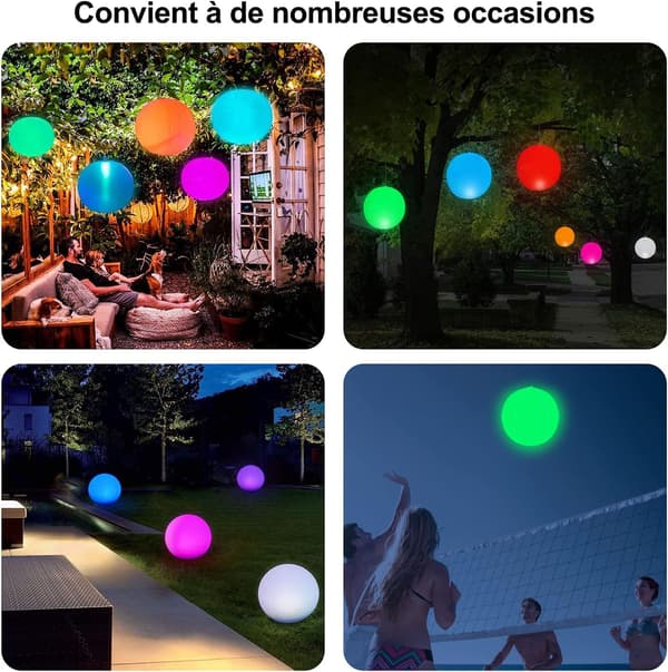 2 LED Flydende Pool Lys 20CM, Vandtæt Globe IP68 Flydende La