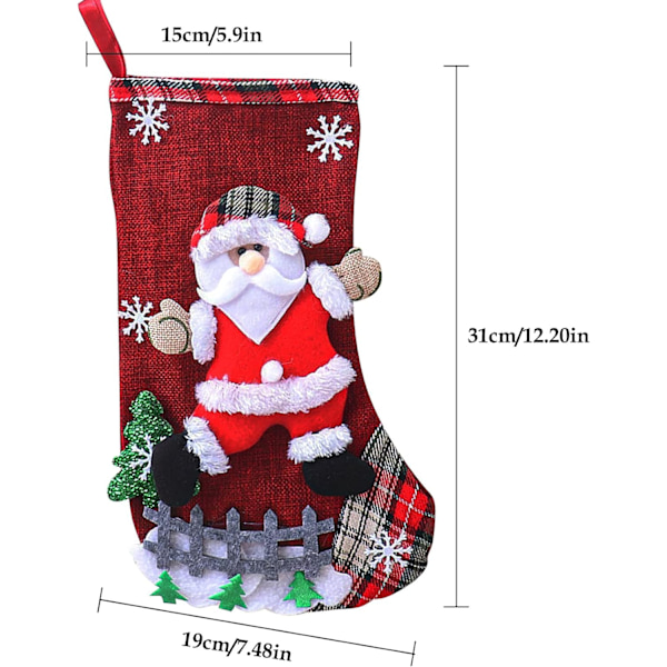 Julstrumpor 4-pack 12,2'' Stora julstrumpor Dekor