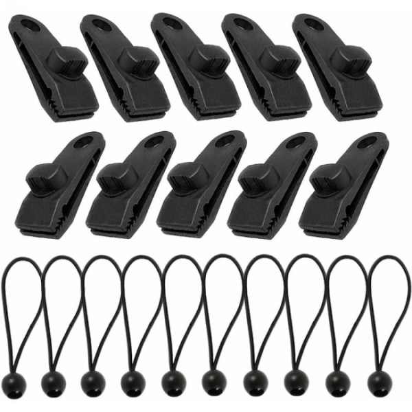 10 set presenningklämmor, presenningfäste, tältklämmor, poolpresenning