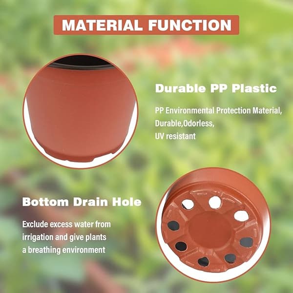 100 stycken 13 cm (diameter) mjuka plastblomkrukor, fröpotta