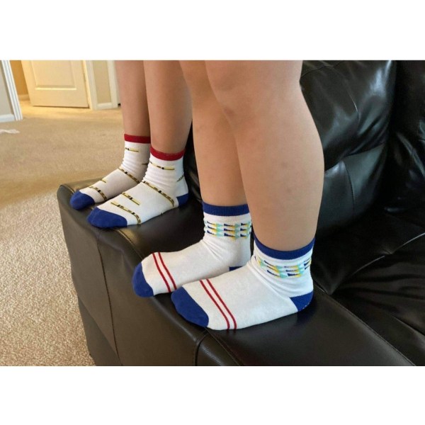 Toddler Non Slip Crew Socks 5 Par för Barn Barn Anti Skid G