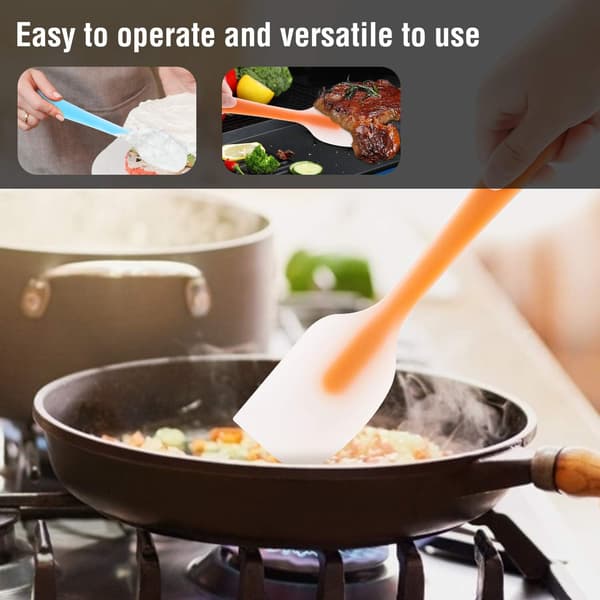Silikonspatel, lång non-stick köksspatel för omrörning, Co