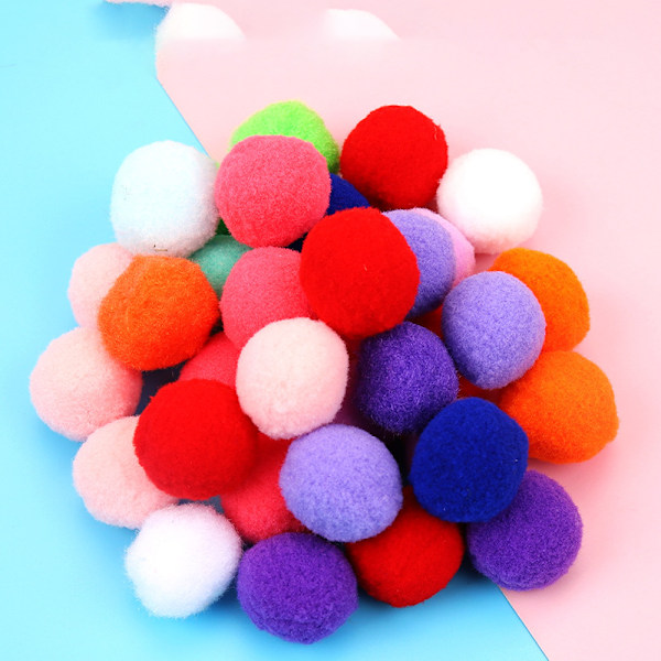 40 stk. Kattelegetøjskugler 3CM, bløde farverige kattekugler Kat Pompoms Bal