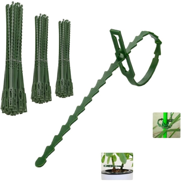 220 stk. justerbare plantebindere i plast, fleksible planteholder