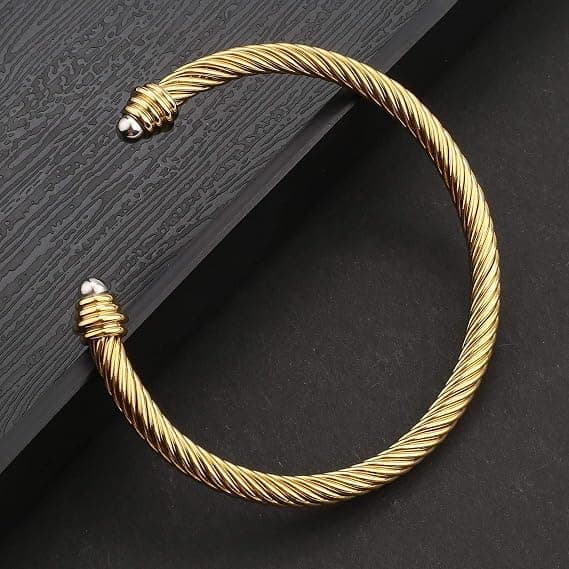 Kabelmanschettarmband i rostfritt stål för kvinnor