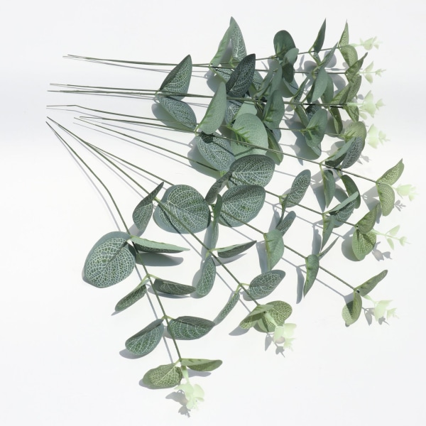 10 kpl keinokasvien eukalyptuslehtien kimppuja, keinotekoinen euc