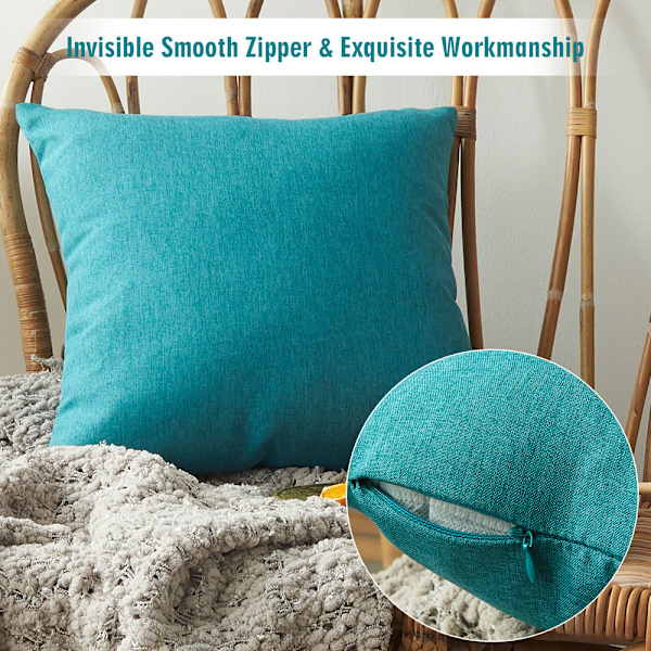 2-delad kuddfodral vattentät kuddfodral nordisk stil kuddfodral (grå 45*45cm)