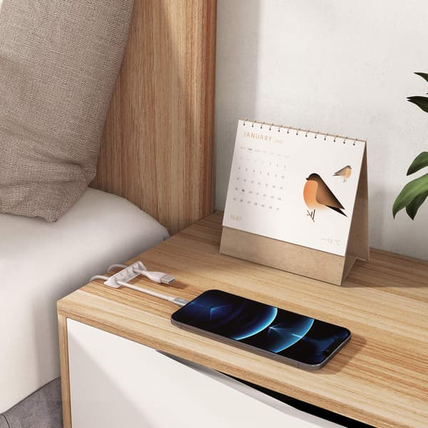 Skrivebordskabelarrangørklips - 5-pakning - Silikonkabelholder Fixe