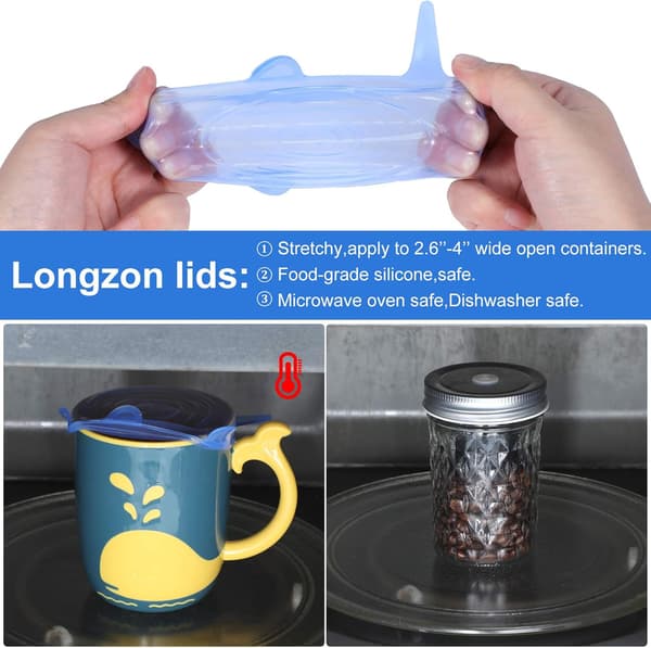 24 st Silikon Stretch Can Lids Återanvändbara Stretch Pot Lock Sod