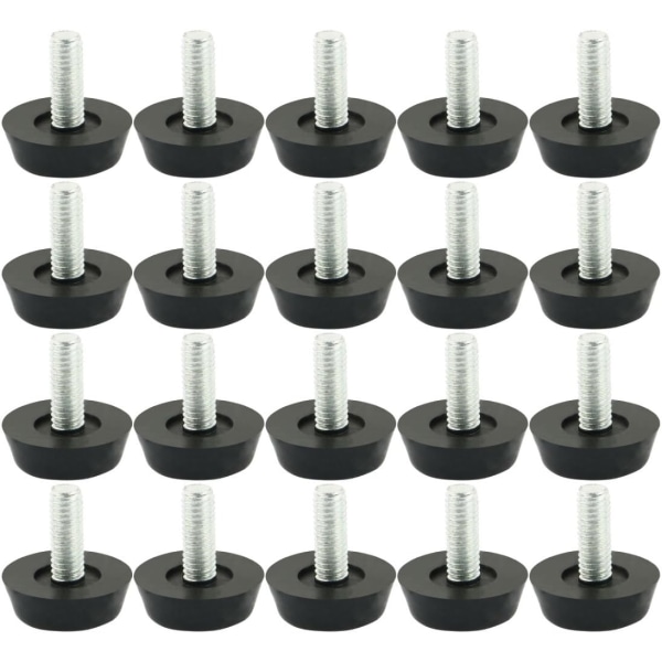 20 stk. M6 x 20mm Justerbare Møbelfødder Justerbare Møbelfødder