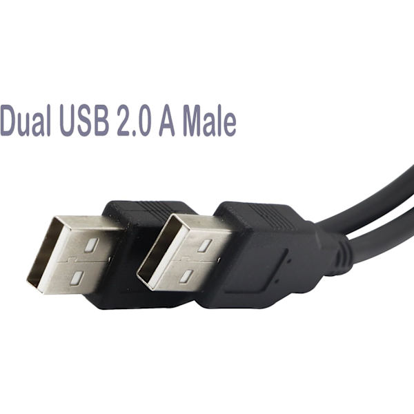 USB-panel, indbygget kabel, USB 2.0-forlængerpanel, indbygget
