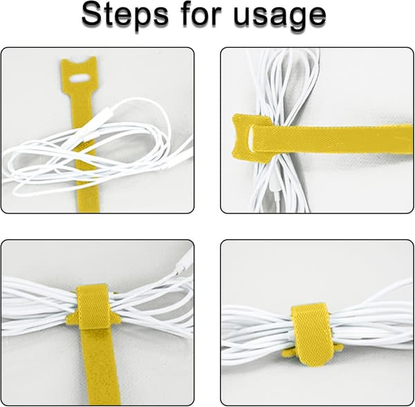 Kabelbindningar [50 st], Kabelband, Återanvändbara Kabelbindningar, Kabel Sto