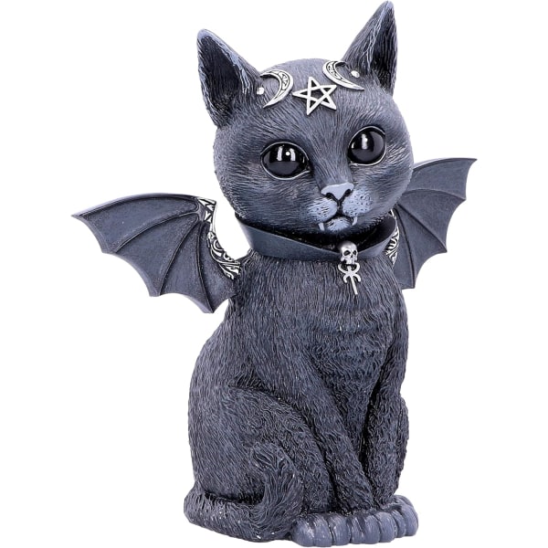Black Winged Cat Halloween Statue 10cm